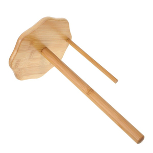 Porte-serviettes en papier écologique en bois pour la cuisine, support de rouleau de papier absorbant peu encombrant avec base stable pour la maison, les restaurants et les hôtels - Product Image 1