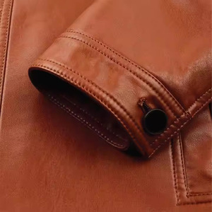 <b>Men's</b> New Fashion Brown <b>Leather</b> <b>Jacket</b> for sale Zipper Winter Motorcycle <b>Jacket</b> Plus Size Coats with Big <b>jacket</b> for <b>men</b> - Product Image 2