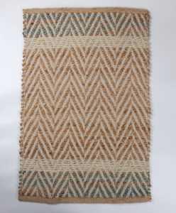 Alfombra de Yute Jacquard Tejida a Mano de 9 pies x 6 pies, Ecológica, Moderna, en Tonos Tierra, para Decoración de Interiores, Hogar, Hotel, Oficina, Bodas y Banquetes - Product Image 5