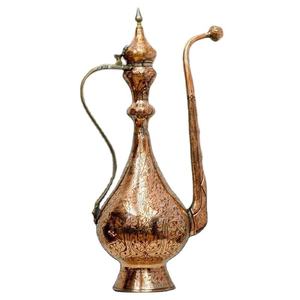 Antique Look Brass Surahi For Home <b>Shelf</b> Decoration And Vintage Indian Decorative Display Arrangement - Product Image 2