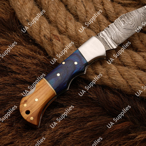 Cuchillo Plegable de Acero de Damasco Forjado a Mano, Premium, EDC, Táctico, para Caza, Camping, Supervivencia, Personalizado, OEM, ODM, Venta al Por Mayor - Product Image 6