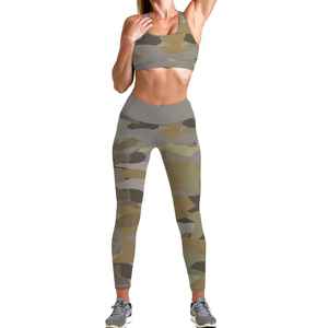 Conjunto deportivo de dos piezas para mujer, leggings de cintura alta sin costuras, ropa de gimnasio para entrenamiento. - Product Image 2