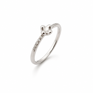 <b>925</b> Sterling <b>Silver</b> Women's Cat Face <b>Ring</b> with Cubic Zirconia Minimalist Cute Animal Design High Polish Finish Daily Wear Party - Product Image 2