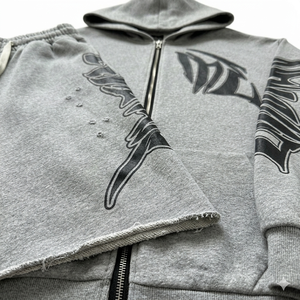 Ensemble de survêtement vintage personnalisé pour hommes en molleton, sweat à capuche et short en coton, streetwear de haute qualité, tenue d'été - Product Image 2