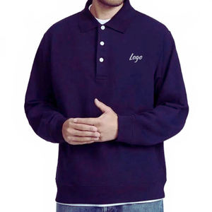 Camisas Polo Personalizadas con Logotipo, 100% Algodón, Secado Rápido, Color Sólido, Manga Larga, Casuales para Hombre - Product Image 5