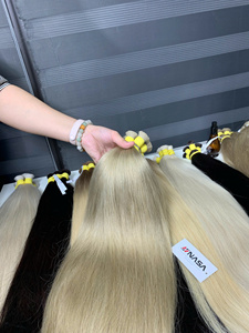 Extensiones de Cabello Vietnamita Virgen Natural Liso de Alta Calidad, Cabello de un Solo Donante, Doble Trama, 100 Gramos, Color Más Claro - Product Image 2