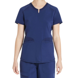 Ensemble de blouses et pantalons bleu marine pour femmes, manches courtes, avec plusieurs poches, uniformes d'hôpital pour les professionnels de la santé - Product Image 3