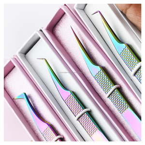 Eyelash Extension Tweezers professional lash extension tweezer with Fiber Tip Volume Lashing and Isolation lash tweezer - Product Image 1
