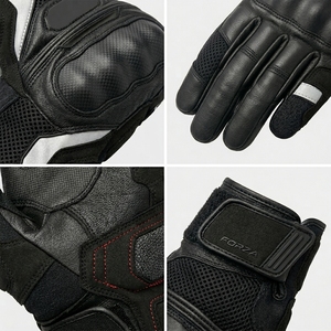 Guantes de Ciclismo de Cuero para Invierno, Compatibles con Pantalla Táctil, Ligeros, Unisex, Antideslizantes, con Correa Ajustable para la Muñeca y Gancho - Product Image 6