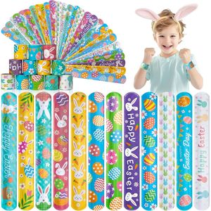 36 Braccialetti a Schiaffo di Pasqua, Decorazioni e Regali a Tema Coniglio Pasquale per Addobbi Pasquali - Product Image 1