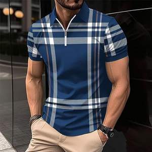Chemises Polo Homme 2025 à Manches Courtes, Polo Casual, T-Shirt Polo Color Block, Coupe Slim, Chemises de Golf - Product Image 2