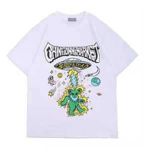 T-shirt Homme Grande Taille 100% Coton Respirant, Conception Vierge, Motif Logo, Lavable, Fabrication Professionnelle, Style Décontracté - Product Image 1