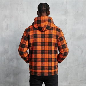 Chaqueta de Franela a Cuadros con Capucha para Hombre, Corte Regular, Informal, de Algodón para Otoño, con Bolsillos - Product Image 4