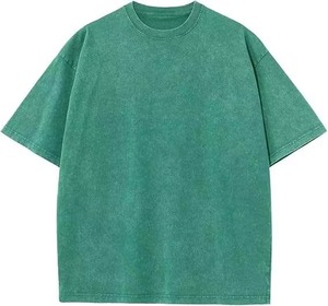 เสื้อยืดเปล่าผ้าฝ้าย 100% ขายส่ง เสื้อผ้าสตรีทแวร์ทรงใหญ่ น้ำหนักมาก รับผลิตแบบ OEM ODM จากโรงงานผู้ผลิต - Product Image 1