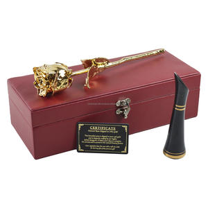 Rosa Real chapada en oro de 24k con caja roja de lujo, múltiples cajas de lujo, diseño de embalaje, el mejor para regalo de San Valentín, Rosa Natural - Product Image 4