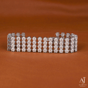 AARVA JEWELS Pulsera de tenis de moissanita con corte brillante y engaste de bisel, plata 925 chapada en rodio, estilo Hip Hop, regalo de lujo para mujer - Product Image 6