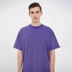 Custom <b>Heat</b> Transfer Printed Oversized Bleached Distressed T-Shirt with Unique Shoulder Zipper Accents Short Sleeve Crew Neck - Product Image 1