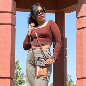 ใหม่กระเป๋าใส่โทรศัพท์แบบทำมือสไตล์ตะวันตกกระเป๋าถือหนังวัวแท้มีสายรัดข้อมือกระเป๋าขนาดเล็ก - Product Image 4