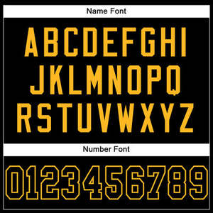 Custom Splendid Apparel American Football Jersey Black Yellow <b>Mesh</b> V Neck <b>Short</b> Sleeve Polyester Team Name Number Breathable - Product Image 4