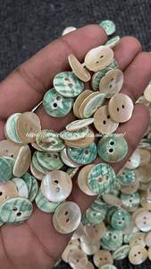 Botones de Concha de Nácar Natural Hechos a Mano, Ecológicos, de 2 Agujeros, Borde Blanco, Regalo Empresarial Moderno, FAIZA CRAFT - Product Image 5