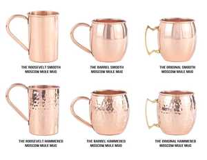 Mug à Moscow Mule en cuivre martelé fait main, gravé sur mesure, écologique, anti-fuite, pour cadeau de mariage ou de fête - Product Image 2