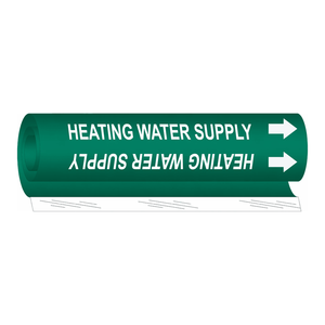 Marcador de Tuberías de Agua Caliente Flexible de Alto Rendimiento Brady para Tuberías de Edificios Industriales - Product Image 2