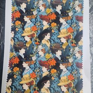 Une magnifique variété de impressions numériques vintage de haute qualité 100 % coton, colorées, 44 pouces de largeur, prêtes pour une expédition immédiate. - Product Image 4