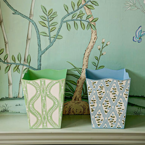 Boîte de rangement décorative de luxe peinte à la main et laquée, poubelle décorative, solution de rangement élégante pour le salon, la chambre et la décoration intérieure - Product Image 4