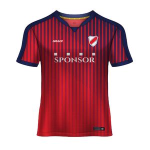 Proveedor de Bangladesh personalizado con cuello en V ligero ropa de fútbol transpirable poliéster fútbol uniforme personalizado estampado de fútbol - Product Image 3