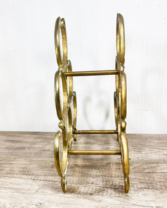 Customized Size & shaped Available Golden Shiny Polished Aluminium metal Made Wine And <b>Beer</b> Bottle Holder Stand From India - Product Image 2