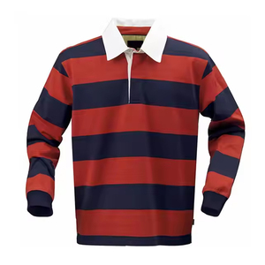 Camiseta de Rugby Personalizada para Hombre 2026, Sudadera Polo para Hombre, Bordado, Serigrafía, Camiseta de Manga Larga, Camiseta Polo a Rayas para Hombre - Product Image 3
