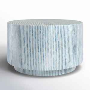 โต๊ะกาแฟฝังมุกสไตล์โบโฮ โต๊ะไม้ตกแต่งหน้าท็อปมุก โครงไม้สำหรับพื้นที่อยู่อาศัยสุดหรู - Product Image 5