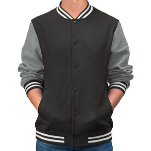 Blouson universitaire en polaire pour homme grande taille, col montant, hiver, en fausse fourrure, boutonné, imprimé, tricoté, personnalisé - Product Image 5