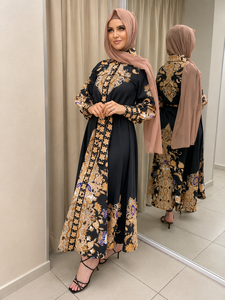 SIPO 2023 <b>EID</b> Dubai New Design Fashion Stand Neck <b>Dress</b> Printed <b>Dress</b> Abaya Women Muslim Dubai <b>Dress</b> - Product Image 6