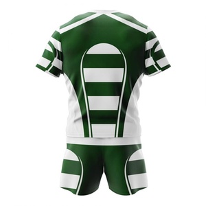 Tenues de rugby grande taille respirantes et confortables à manches courtes, vêtements de football de qualité durable, design personnalisé, 100 % polyester - Product Image 2