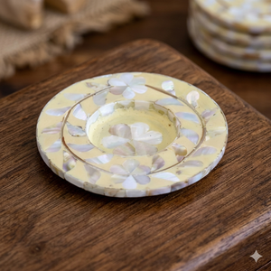 Sous-verres de service incrustés d'os en inde, meilleure qualité, vente en gros, ensemble de sous-verres incrustés de nacre, ustensiles de cuisine, tasse - Product Image 1
