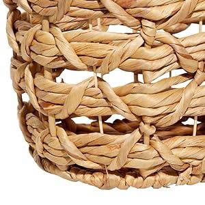 Natural Rattan <b>Storage</b> <b>Baskets</b> With Handles Circle Shape Rustic Style For Sundries <b>Storage</b> - Product Image 3