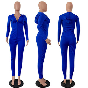 Combinaison moulante rouge à manches longues et taille haute pour femme, avec fermeture éclair sur le devant, col en V, couleur unie, tenue de club, en spandex et polyester, longueur intégrale - Product Image 6