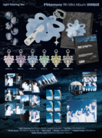 P1Harmony 9º Mini Álbum [UNIQUE] (Versión Llavero Luminoso) Edición Limitada del Álbum Oficial de K-Pop Coreano en CD para Todas las Edades