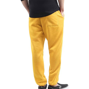 Nouveau pantalon de jogging évasé décontracté de qualité supérieure pour homme, avec taille élastique et coupe évasée superposée, en coton tricoté et toile. - Product Image 3
