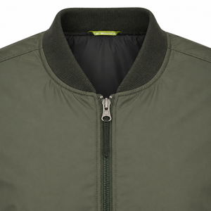Blouson Bomber Automne Manches Longues Fermeture Éclair Col Montant Polyester Tissé Imperméable Coupe-Vent Séchage Rapide Léger Soie - Product Image 6