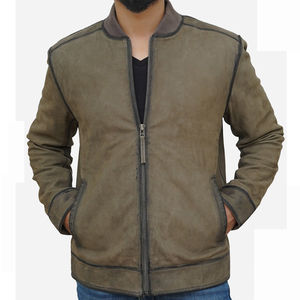 Chaqueta Varsity de Lana Moderna para Hombre, con Cierre de Botones, Bolsillos, Estilo Universitario, Béisbol, Bomber - Product Image 1