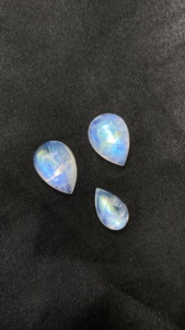 Lot certifié de pierres de lune arc-en-ciel naturelles, forme poire, cabochons, pierres précieuses en vrac, 15,90 carats, pour bijoux - Product Image 5
