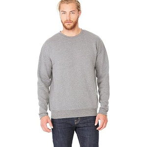 Sweat-shirt unisexe à épaules tombantes BELLA+CANVAS BC3945, style manches longues, col rond, en molleton éponge, 100% coton, marque privée - Product Image 6
