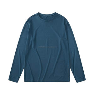 Camiseta de Verano para Hombre, Estilo Coreano, Holgada, de Manga Media, Color Sólido, Tejido de Punto, con Logotipo Personalizado Bordado OEM - Product Image 1