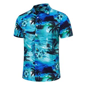 Chemise à manches longues pour homme, tendance européenne et américaine, décontractée, à imprimé floral, respirante, 100% polyester, vente chaude - Product Image 5