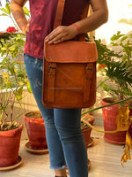 Nouveau personnalisé en cuir de chèvre véritable grand sac à dos Vintage pour hommes en cuir pleine fleur sac de sport de voyage sac à dos sac à dos