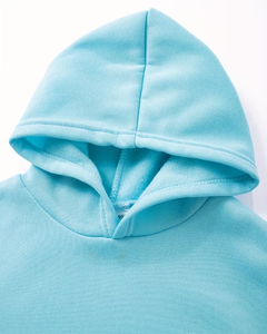Men's Light Green Hoodie Sweatpants Set Solid Color Casual Winter Wear Polyester/Cotton French Terry Knitted Fabric Breathable - Product Image 3