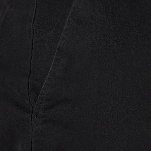 Pantalon chino en coton noir, poids moyen, décontracté, avec fermeture boutonnée et poches latérales, pour l'automne - Product Image 6