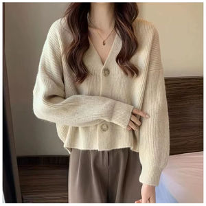 Suéteres Cárdigan de Color Sólido para Mujer, Fabricados en Pakistán, 100% Lana, Estilo Urbano, Personalizables, de Alta Calidad - Product Image 5